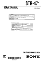 Sony STR-471 - Service Manual 